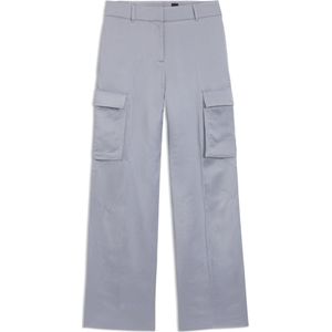 Regular-fit broek van satijn