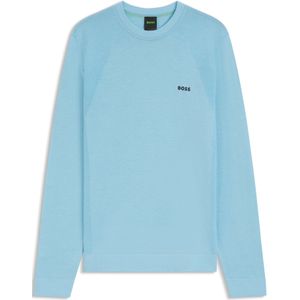 Sweater van een katoenmix met bodymapping en contrastlogo