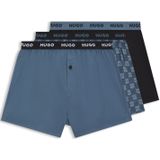 Set van drie katoenen boxershorts met logotailleband