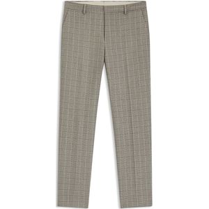 Relaxed-fit broek van geruit stretchmateriaal