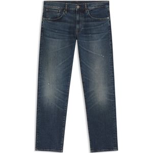 Slim-fit jeans van blauwe stretchdenim uit de BECKHAM x BOSS-collectie