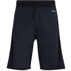Regular-fit shorts met contrasterende logoprint