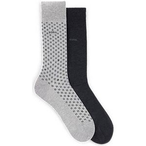 Set van twee paar sokken in standaardlengte van een katoenmix