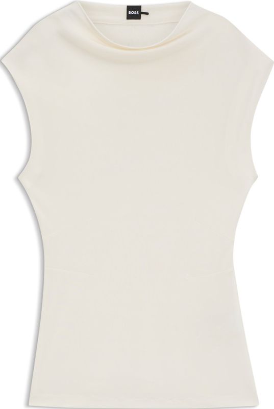 Slim fit top van viscose, model 'ALEMMA'