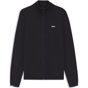 Vest van gebreide katoen met contrastlogo