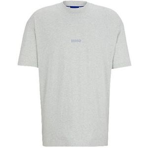 T-shirt van katoenen jersey met contourlogo