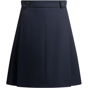 Rok met knoop aan de taille en geplooide voorkant