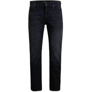 Regular-fit jeans van superzacht, zwart Italiaans denim