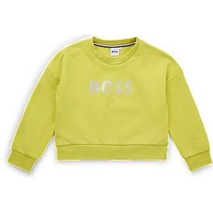 Fleece sweatshirt voor kinderen van een katoenmix met logo-artwork
