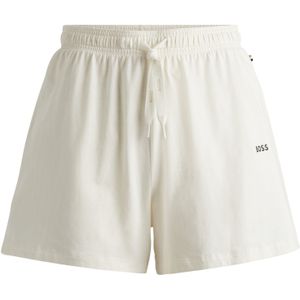 BOSS - Pyjamashort - Stretchjersey - Zwart - Met Logoprint