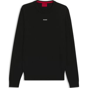 Katoenen trui in een slim-fit met logodetail