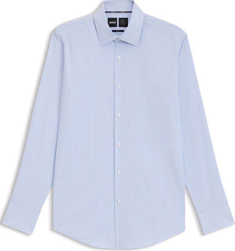 Hugo, Heren, Overhemden, Blauw, Maat: S Linnen,