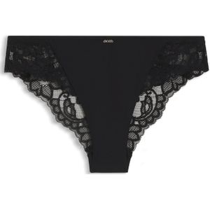 Regular-rise slip met kant en mesh plooitjes