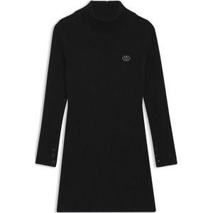 Gebreide kinderjurk van stretchmateriaal met tweedelig logo