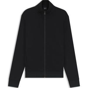 BOSS - Sweatshirt - Regular-Fit - Zwart - Gemerceriseerd Katoen