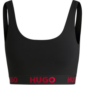 Hugo - Sporty Logo Bralette - Rood - Biologisch Katoen