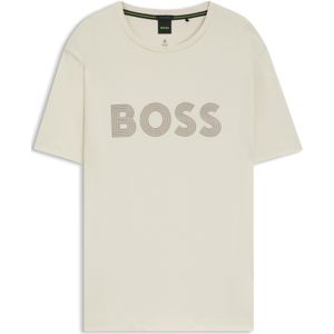 BOSS - T-shirt - Pimakatoen - Glanzend Logo