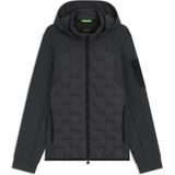 BOSS - Down Hybrid 10273224 01 - Gewatteerde Jas - Zwart - Volledige Ritssluiting, Geïntegreerde Capuchon