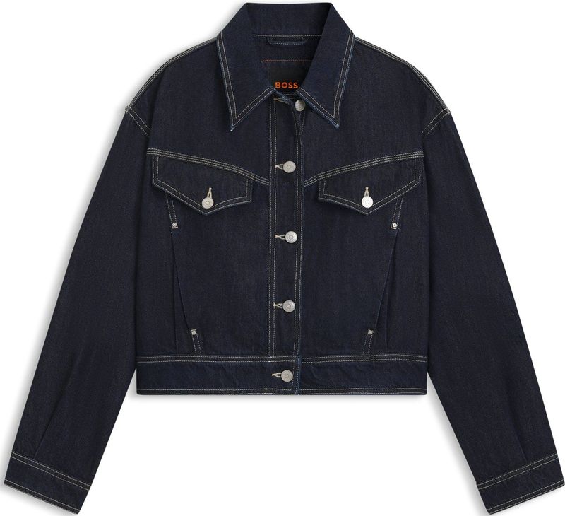 Regular-fit truckerjack van rinse-washed denim