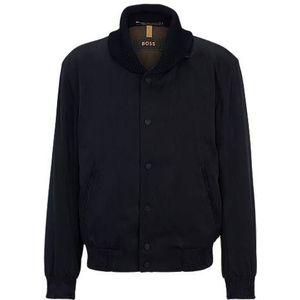 Regular-fit jas in een twill van zijde met ton-sur-ton details