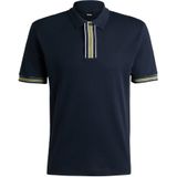 BOSS - Polo - Korte Mouwen - Blauw - Katoen