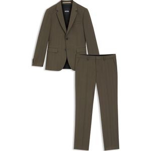 Tweedelig slim-fit pak van een wolmix met visgraatpatroon