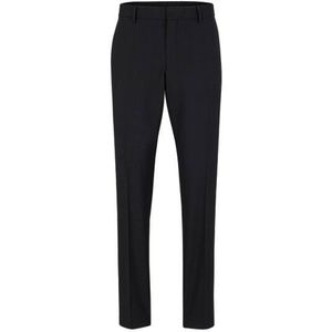 Slim-fit broek van scheerwol met stretch