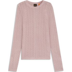 Trui van zijde met fijngebreide structuur