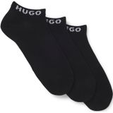HUGO - AS UNI CC W - Enkelsokken - Zwart - Set van 3 - Katoenmix, Elastisch