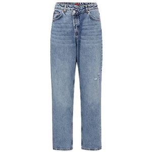 Relaxed-fit jeans van kwartsblauw denim
