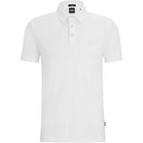 Slim-fit polo met logoprint van rubber