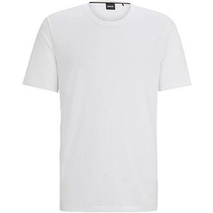 Regular-fit T-shirt van stretchkatoen met logodetail
