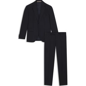 Regular-fit pak van stretchwol met microdessin