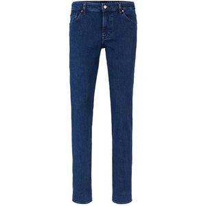 Regular-fit jeans van blauw comfortabel stretchdenim