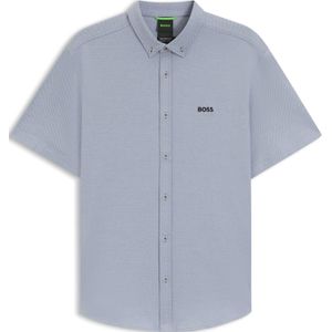 Regular-fit overhemd van dynamische katoenen jersey