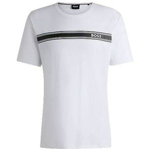 Pyjamashirt met logo en streep van katoenen jersey