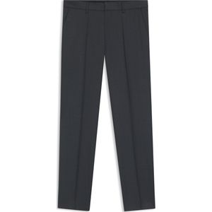 Regular-fit broek van scheerwollen sergestof