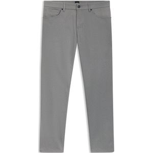 BOSS - Maine - Regular-fit Broek - Stretchkatoen - Microdessin