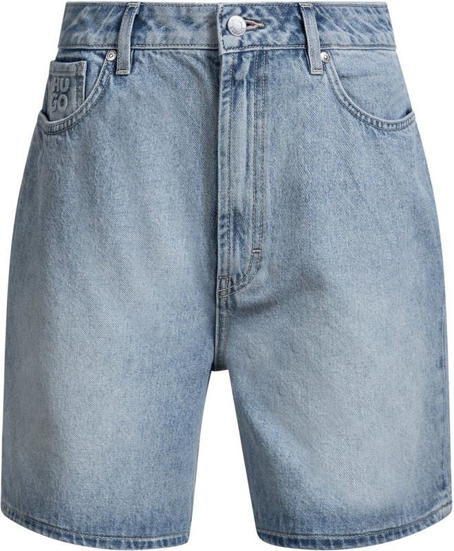 Hugo - Gelita 01 - Spijkerbroek - Blauw - 100% Katoen, Hoge Taille, Normale Pasvorm