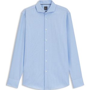 BOSS - Overhemd - Pied-de-poule - Slim Fit - Katoen - Lange Mouwen