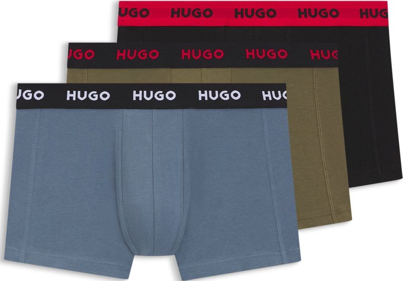 Set van drie korte boxers van stretchkatoen