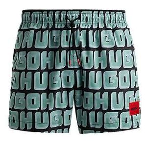 Sneldrogende zwemshort met all-over-logoprint