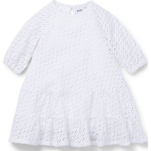 Kinderjurk met lange mouwen en monogramdetails