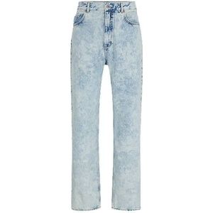 Baggy-fit jeans van lichtblauw gewassen denim