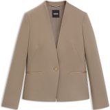 BOSS - Kraagloze Blazer - Regular-fit - Metalen Knoop