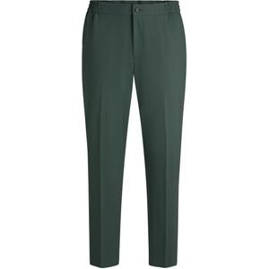 Slim-fit broek van popeline op basis van een wolmix