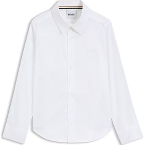 Regular-fit kinderoverhemd met lange mouwen van oxfordkatoen