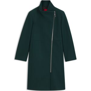 HUGO - Regular-fit Mantel - Asymmetrische Ritssluiting - Winterjassen