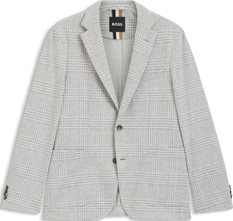 BOSS Menswear - Slim-fit Blazer - Ruitdessin - Stretchmateriaal