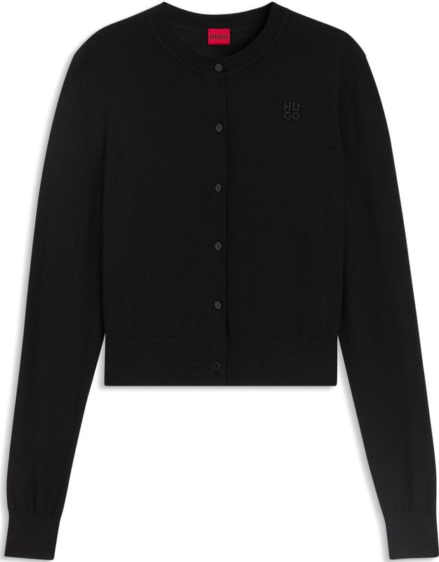 Hugo - Sfabri 10275352 01 - Trui - Merinowol - Regular Fit - Ronde Hals - Lange Mouwen